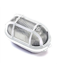 PLAFONIERA TARTARUGA OVALE 60W BIANCO