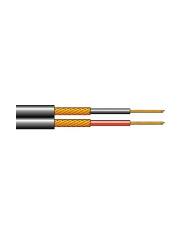 CAVO PIATTINA SCHERMATA NERA 2X0.35