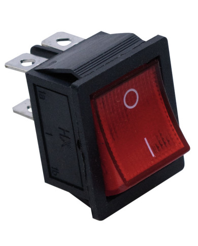INTERRUTTORE SWITCH ON/OFF 15A 250VAC ROSSO