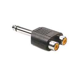 ADATTATORE DA SPINA JACK 6.3 MONO A 2 PRESE RCA