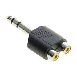 ADATTATORE SPINA JACK 6.3MM STEREO 2 PRESE RCA
