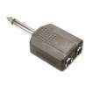 ADATTATORE DA SPINA JACK 6,3 MONO A 2 PR. JACK 6.3 MONO