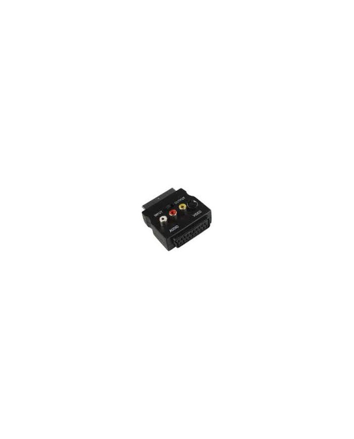 ADATTATORE SPINA PRESA SCART/3 RCA+S-VHS IN/AUT BL