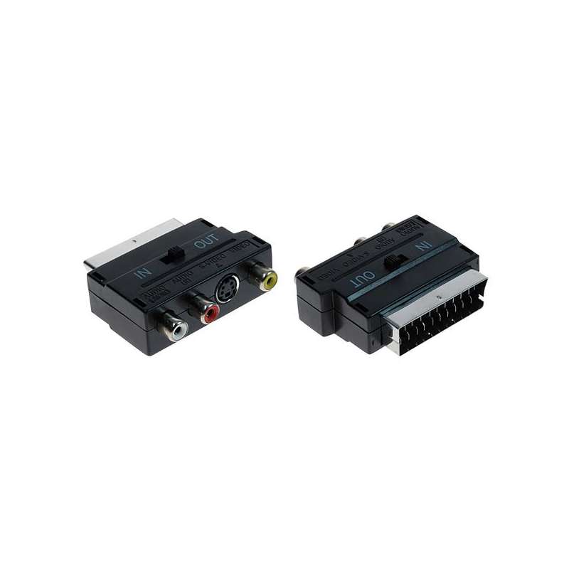 ADATTATORE SPINA SCART/3SP RCA+S-VHS IN/OUT