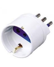 ADATTATORE SCHUKO 10A+T BIANCO