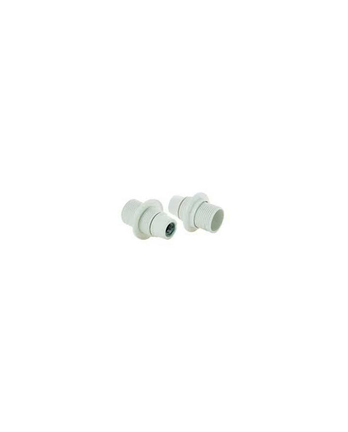 PORTALAMPADA PER LAMPADA E14 BIANCO CON GHIERA