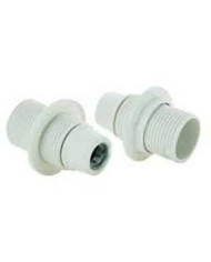 PORTALAMPADA PER LAMPADA E14 BIANCO CON GHIERA IN PLASTICA