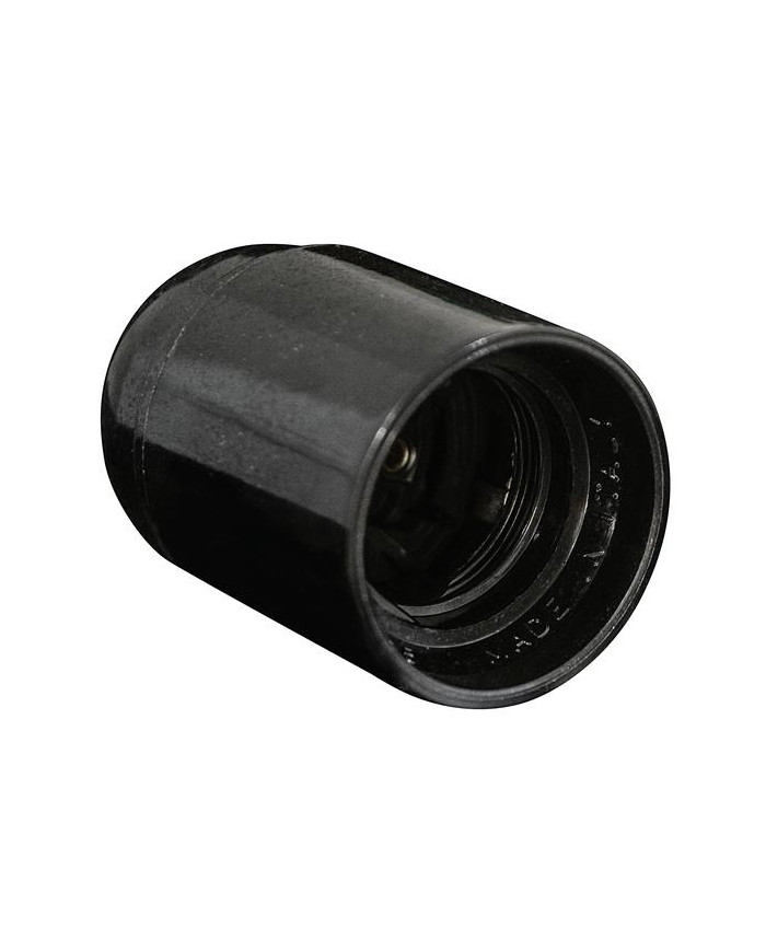 PORTALAMPADA PER LAMPADA E27 LISCIO NERO