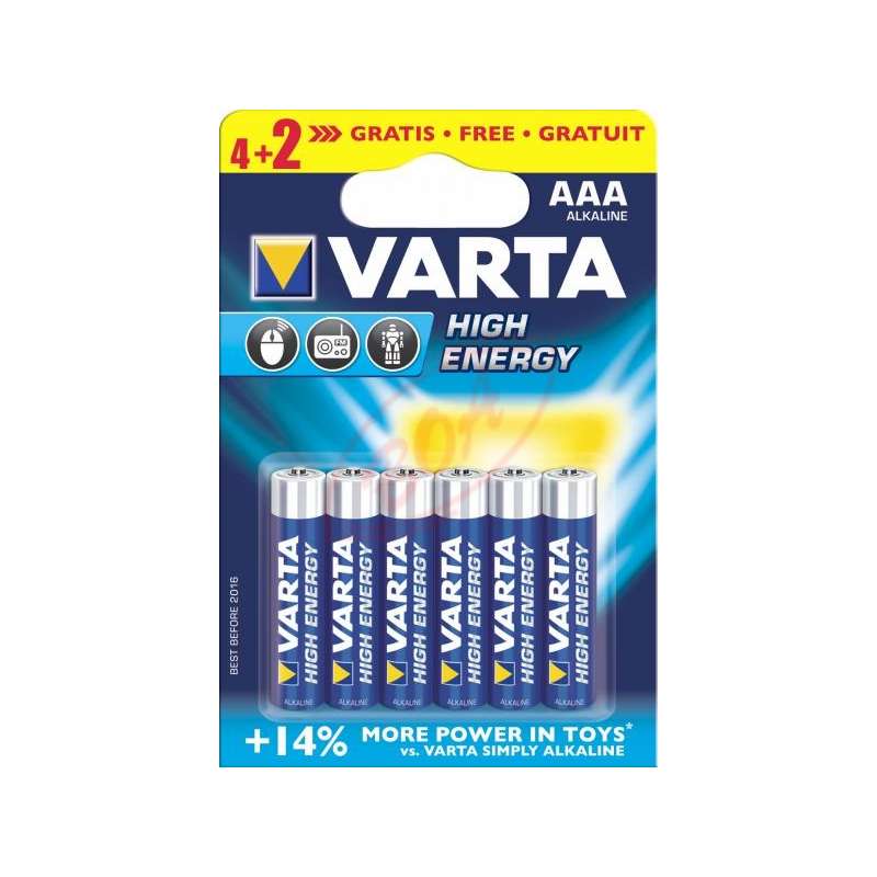 MINISTILO ALKALINE HIGH ENERGY BL. 6 PZ VARTA