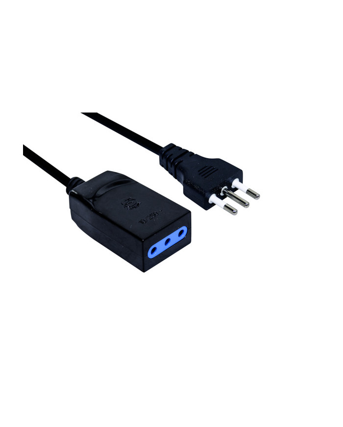 PROLUNGA ELETTRICA SPINA 10A-PRESA 10A 3MT NERA