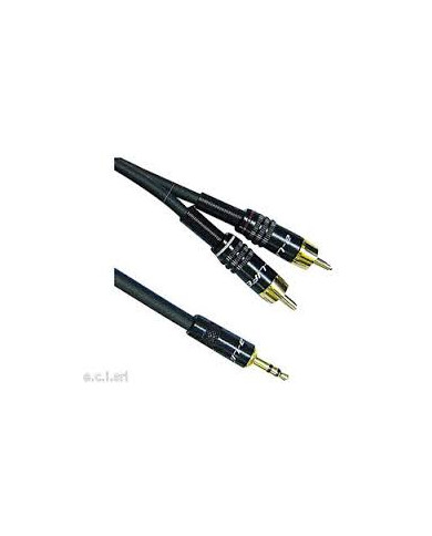 CAVO AUDIO 1 SPINA JACK3.5 ST. 2 SPINA RCA 6MT PRO