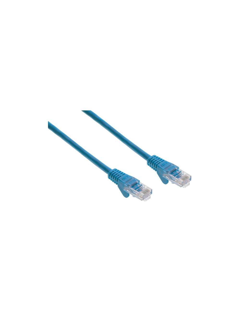 CAVO PATCH UTP CAT. 6 CON 2 SPINE RJ45 0.5MT BLU