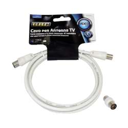 CAVO ANTENNA TV SPINA/PRESA 1,5 MT BIANCO CON