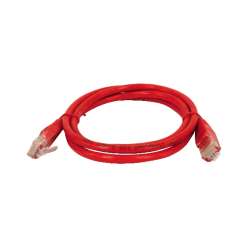 CAVO PATCH UTP CAT. 5 CON 2 SPINE RJ45 0.5MT ROSSO