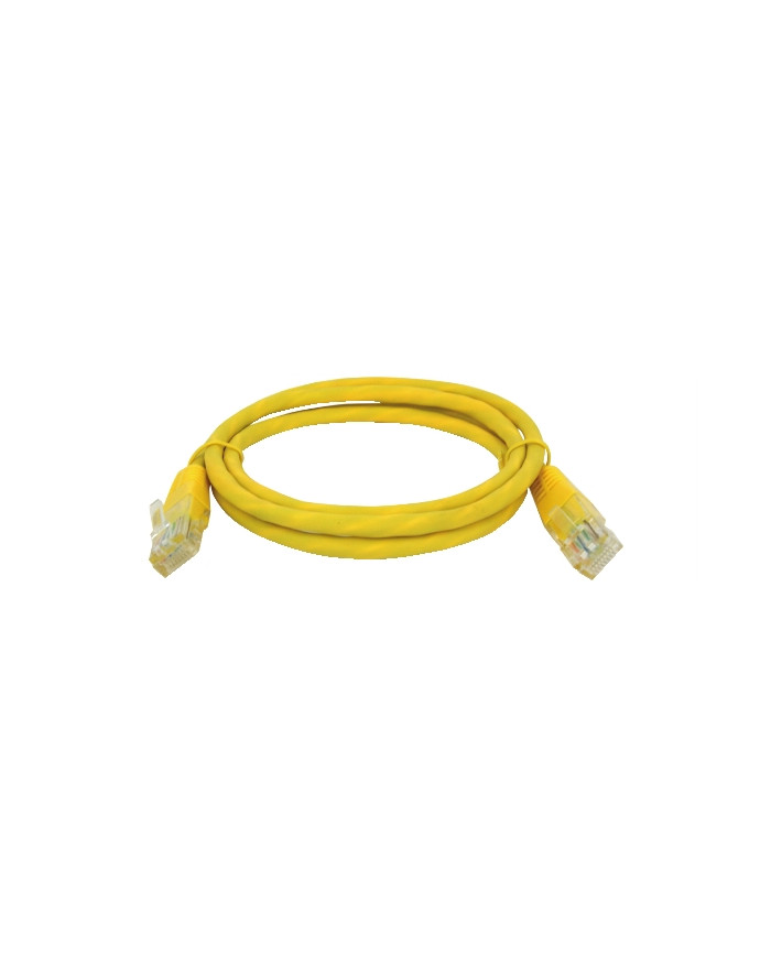 CAVO PATCH UTP CAT. 5 CON 2 SPINE RJ45 1MT GIALLO