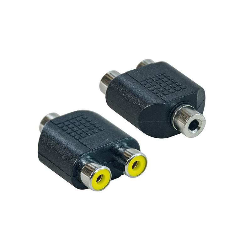 ADATTATORE DA 2 PRESE RCA A PRESA STEREO 3,5 MM