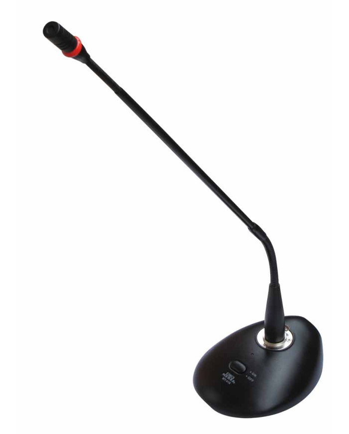 MICROFONO DA TAVOLO DOPPIO SNODO CON INTERRUTTORE