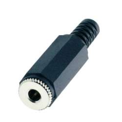 PRESA JACK 3.5 STEREO VOLANTE CON GUIDACAVO PLASTI