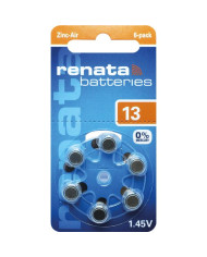 BATTERIA ZINCO/ARIA RENATA ZA13 DP6 PER APPARECCHI ACUSTICI