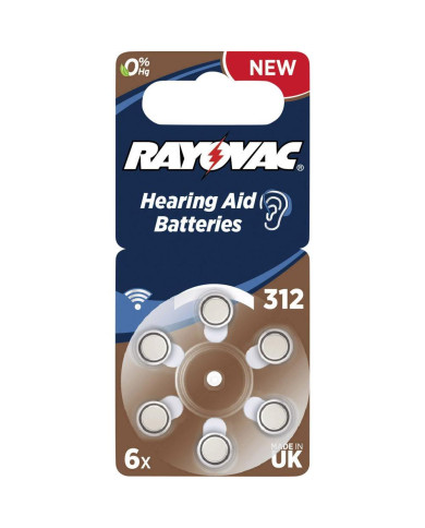 BATTERIA BOTTONE X ACUSTICA V312 1.4V BL. 6 PZ. VA