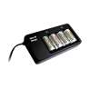 CARICA BATTERIE NI/MH BATTERIE AAA/AA/C/D/9V