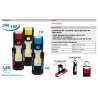 LAMPADA DA LAVORO LED COB 3W+1W LED, BATTERIE 3xAA, 22x5.1x4.1cm, 12PCS/KIT, ROSSO, GIALLO, BLU