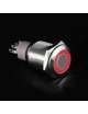 PULSANTE ANTIVANDALO LUMINOSO LED ROSSO 19MM 12V