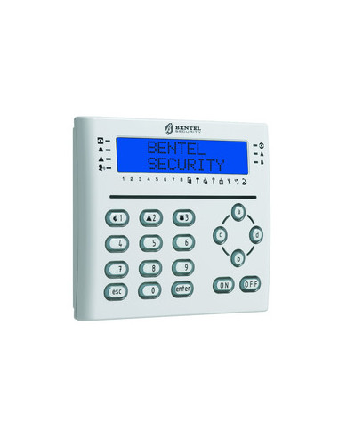 TASTIERA LCD 2 RIGHE CON LETTORE PROXI BIANCA