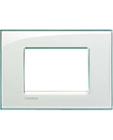 PLACCA QUADRA 3 MODULI ACQUAMARINA