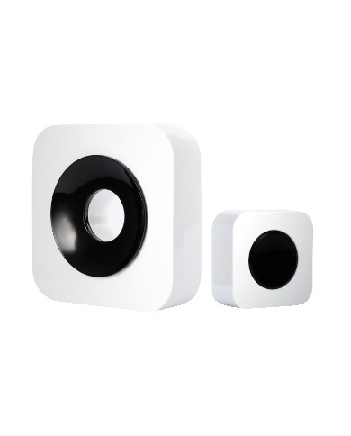 CAMPANELLO WIRELESS CON PORTATA 150 MT.BIANCO/NERO