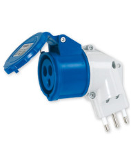 ADATTATORE SPINA 16A 2P+T 1 PRESA 2P+T 16A CEE