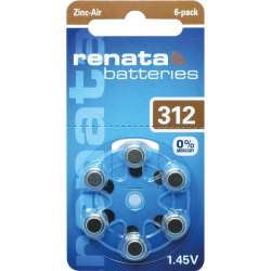 BATTERIA BOTTONE X ACUSTICA 1.45V BL. 6 PZ. RENATA