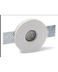 FARETTO IN GESSO DA INCASSO TONDO PICCOLO DIAMETRO EST. 9,7 CM DIAMETRO INT. 3,5 CM H.2