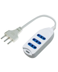 MULTIPRESA 3 PRESE BIVAL. 1 SPINA 16A 3500W BIANCA
