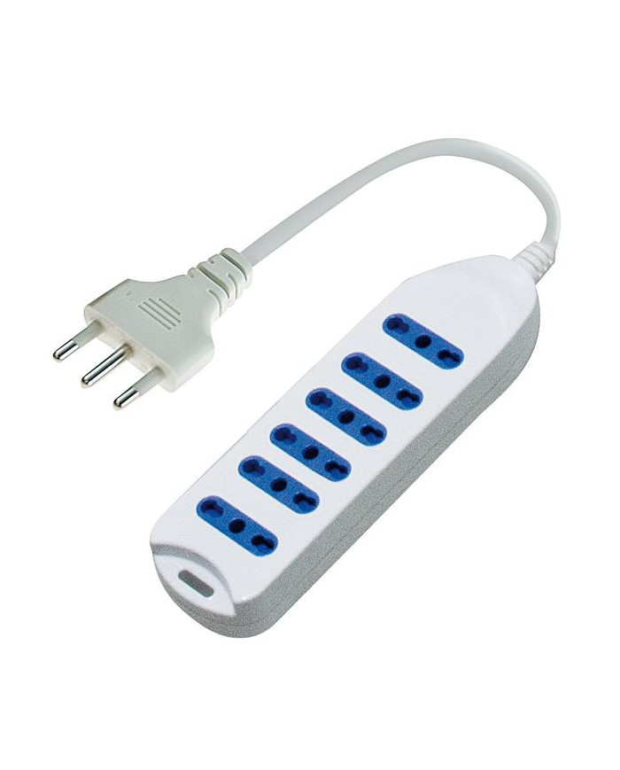 MULTIPRESA 6 PRESE BIVAL. 1 SPINA 16A 3500W BIANCA
