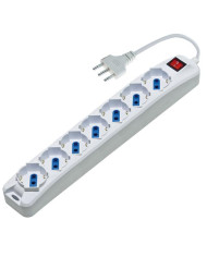 MULTIPRESA 7 PRESE SCHUKO SPINA 16A 3500W BIANCA
