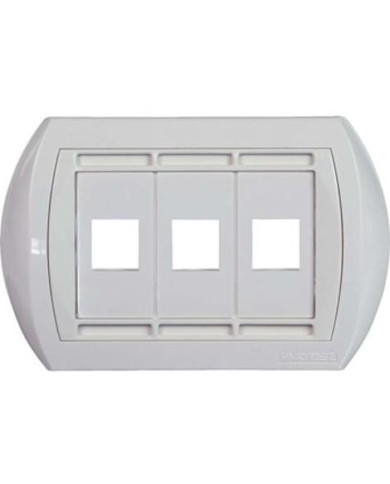 PLACCA 3 USCITE RJ45 NEW BIANCO FANTON