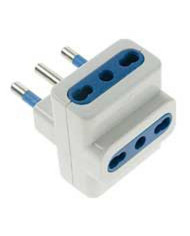 ADATTATORE SPINA 16A 3 PRESE 10-16A BIV BIANCO