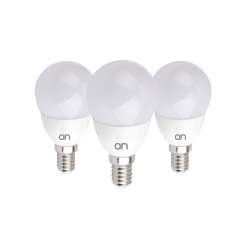 KIT 3 LAMPADINE LED MINI GOCCIA E14 6W LUCE CALDA