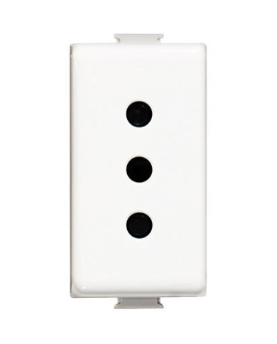 PRESA 2P+T 10A 250V AC COLORE BIANCO