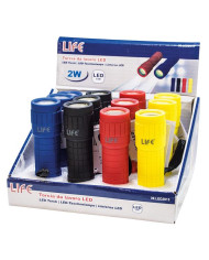 TORCIA IN GOMMA LED COB 2W BATTERIE 3XAAA