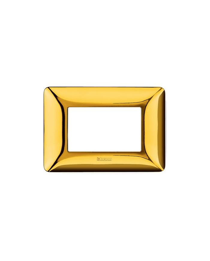 PLACCA MATIX 3 MODULI ORO LUCIDO