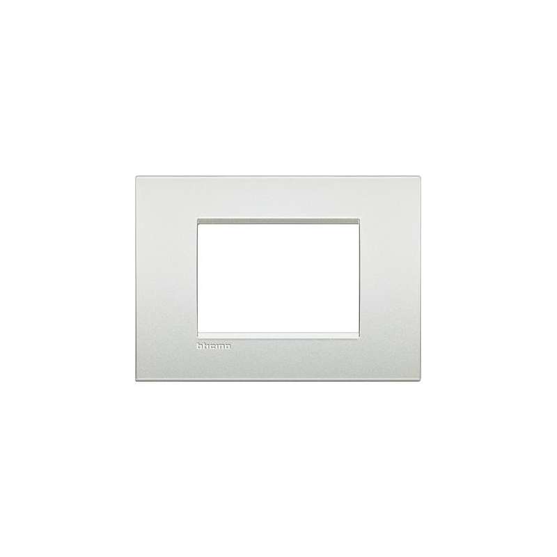 PLACCA LIVING LIGHT 3 MODULI BIANCO PERLA