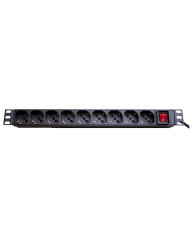 MULTIPRESA 9 POSIZIONI DA RACK CON CAVO E INTERRUTTORE ON/OFF