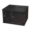 ARMADIO RACK 19" 6 UNITA' DA MURO PER RETI (A)350 X (L)540 X (P) 450 MM COLORE NERO PORTA VETRO