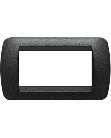 PLACCA 4 MODULI GRAFITE NERO LIVINGLIGHT