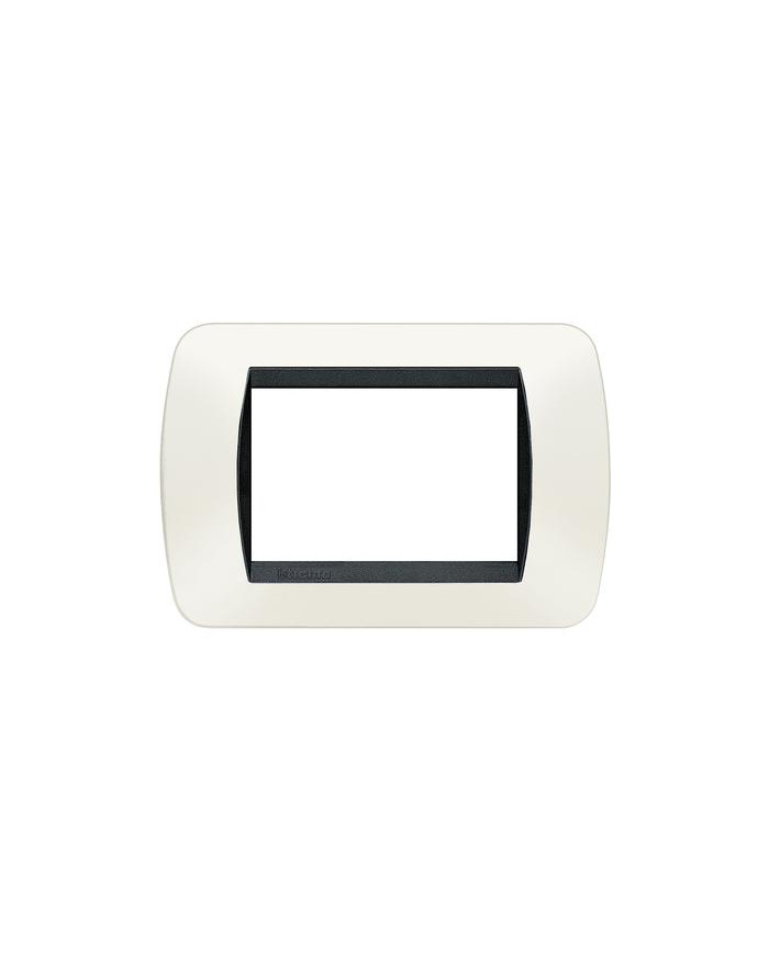PLACCA 3 MODULI IN TECNOPOLIMERI COLORE BIANCO