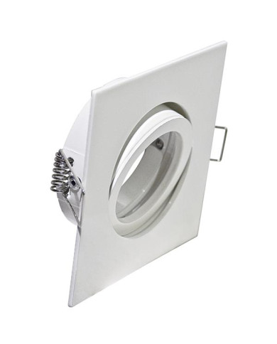 SUPPORTO QUADRATO PER PAR16 E MR16 BIANCO 90X90MM