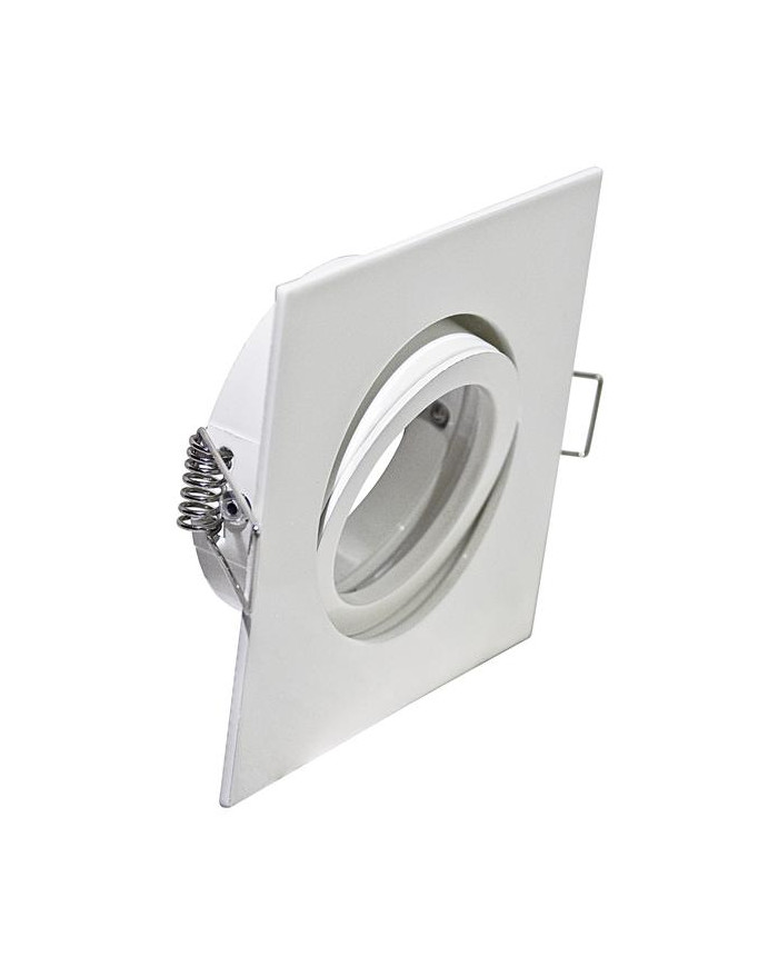 SUPPORTO QUADRATO PER PAR16 E MR16 BIANCO 90X90MM