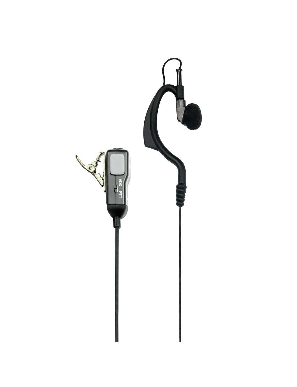 MICROFONO CON AURICOLARE REGOLABILE E PTT PRESA 2
